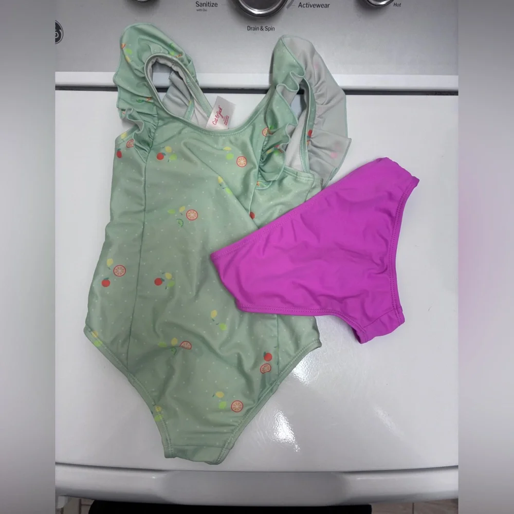 Janie and Jack Floral Swimsuit with Bow Bundle‎